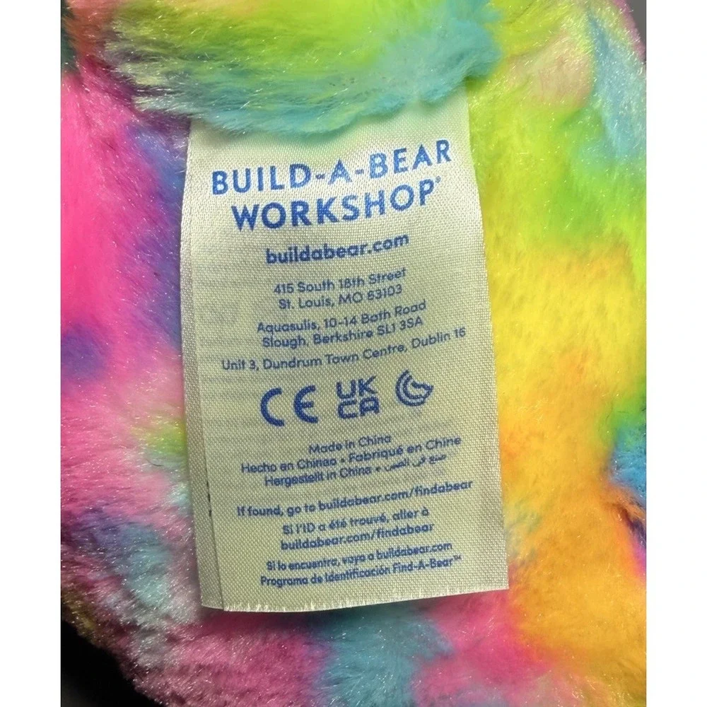 Build A Bear BAB‎ Octopus Rainbow Tie Dye Stuffed Soft Animal Plush Toy